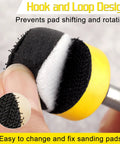 Close-up of the hook-and-loop design on the 5 Pc Heavy Duty Hook And Loop Sanding Disc Pad Kit For Rotary Tools.