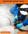 Worker using 7 Inch Dust Shroud For Angle Grinder Heavy Duty Surface Grinding Dust Capture with vacuum attachment on site