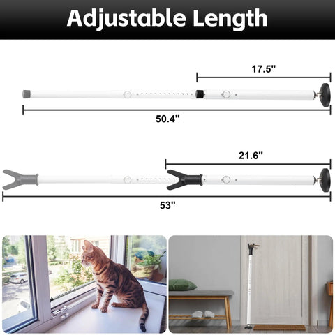 2 Pack White Adjustable Sliding Glass Door Security Bar No Tools Easy Install Jammer For Patio Front Doors Inside Bedrooms Hotels And Apartments Great For Apartments Hotels Rentals And Home Use showing adjustable length options