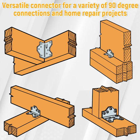Tough As Nails Galvanized Steel Framing Angle Brackets 25 Pack Heavy Duty Wood Frame Connectors And Rafter Deck Brackets To Lock Joists Tight For Any Jobsite Project