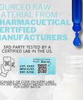 2 Percent Methylene Blue Solution in Glass Dropper Bottle for Lab And Medical Use, Ultra Concentration With Fewer Drops For Fast Colorizing Reactions, Sterile Glass Bottle USA Made 100ml, batch tested label