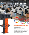 Ergonomic CNC Tool Holder Workbench Featuring BT40 Lock Station And Heavy Duty Disassembly Table for machining operations.