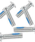 Close-up of screws from 24 Pieces Roller Skate Stopper Screws Kit For Inline And Quad Skates Easy To Install Brake Screws Non Corrosive Hardware Bearing Replacement Screws Kit showing metal texture.