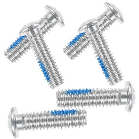 Close-up of screws from 24 Pieces Roller Skate Stopper Screws Kit For Inline And Quad Skates Easy To Install Brake Screws Non Corrosive Hardware Bearing Replacement Screws Kit showing metal texture.