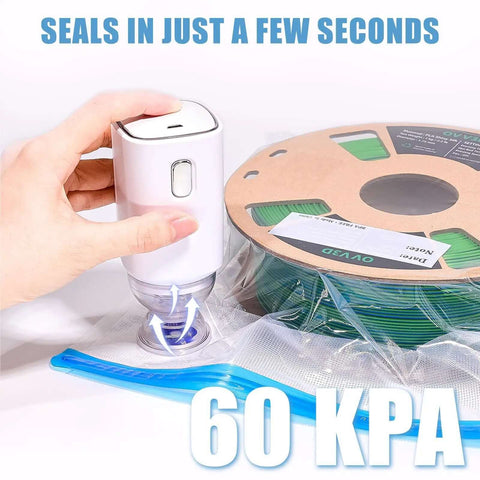 Auto pump sealing filament, Premium 30 Pack Large 32x34cm Vacuum Sealed Filament Storage Bags Kit With Auto Pump 30 Desiccants And Clips