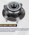 Front Wheel Bearing And Hub Assembly 513298 Replacement For Nissan Rogue Front 2008 To 2013 2014 To 2015 And Sentra Front 2007 To 2012 With 5 Lug Bolt Pattern, shown from top angle.