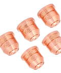 5Pcs Copper Plasma Cutter Nozzle, Electrode Tip, Spray Head Pro Grade Accessories Kit For 125A Cut Machines, High Temp Copper Tips.