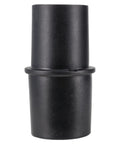 Vacuum Hose Adapter For One And A Quarter Inch And One And A Half Inch Hoses Compatible With Bosch Router Planer Grinder Circular Saw Sander Jigsaw And Hammer Tools Dust Collection Attachment Easy Fit Do It Yourself Friendly black plastic adapter front view
