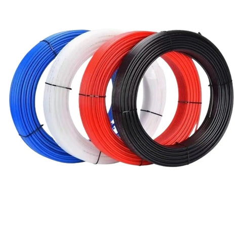 Rugged Nylon Polyamide Pneumatic Air Hose Tube For Compressors 10 Meters Black Flexible 9mm ID 12mm OD High Pressure Leak Proof For Garages Shops Repair Cars Daily Gear No Fail Job Rock Solid Works Like A Charm No Kinks Ever coiled hoses in blue, white, red, and black