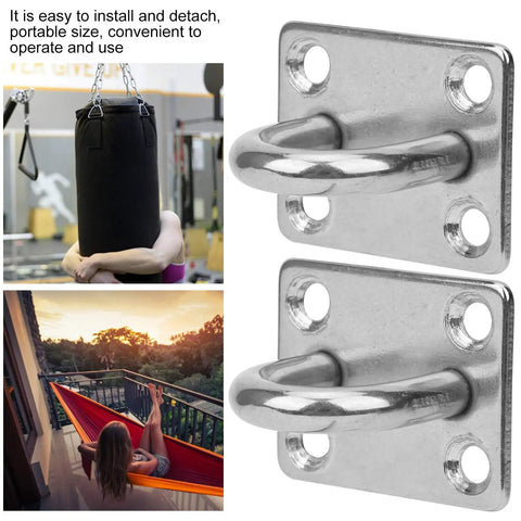 Bulletproof M8 Stainless Steel Pad Eye Plate With 4 Hole Design built tough for safe hanging of gear indoors or outdoors.