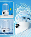 Portable Mini Washing Machine Rechargeable Compact Personal Laundry Sidekick For Underwear And Socks Lightweight Travel with water splash.