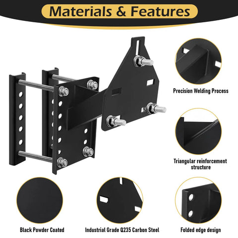Spare Tire Carrier For Boat Trailer Mount Fits Most 4, 5, And 6 Lug Wheels On 4, 4.5, 4.75, 5, 5.5, 6 Bolt Patterns Holds Up To 150 Lbs