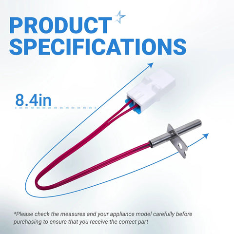Dryer Thermistor Assembly For LG And Kenmore Dryers Easy Install Replacement Sensor Replaces 6323EL2001H specifications