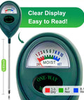Pack Of 4 Green Soil Moisture Meters For Plants, Soil Tester And Hygrometer For Garden, Farm And Lawn, Battery Free