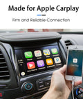 CarPlay USB A To Lightning Cable For iPhone And iPad One Meter Long Sync And Charge Cord connected in car displaying CarPlay app