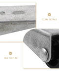 Heavy Duty Sliding Door Track Rollers With Long Stem Brackets Bombproof Reinforced Steel And Nylon Build No Sweat DIY Closet Hardware Replacement Black close-up of steel roller detail and fine texture.