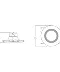 Dimensions of Six Pack LED Recessed Light Retrofit Kit For 5 Inch Or 6 Inch Fixtures, 3000K Warm White, 600 Lumens, Wet Location, Dimmable