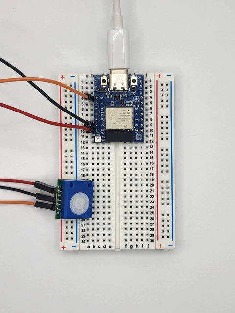 ESP32 C3 Development Board With USB C WiFi Bluetooth RGB LED GPIO I2C for DIY Electronics on breadboard with sensor module