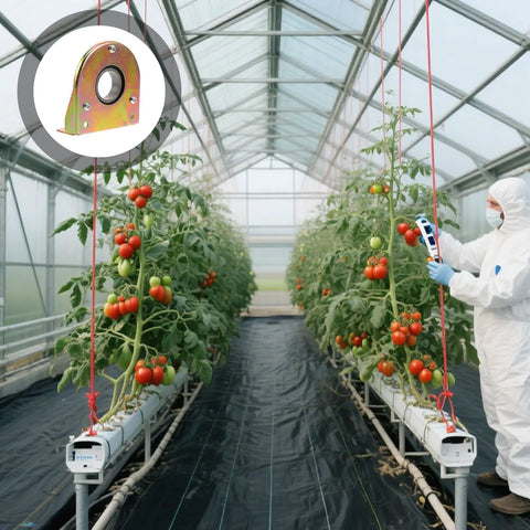 Hell Yeah Heavy Duty Two Pack Greenhouse Bearing Housing Pulley Wheel Roller Bearing Kit For Ventilation Fan Shaft Mounting Built Like Iron Made To Last Forever Smooth Operation Weather Resistant Design You Gotta Have For Farm Or Yard Today. greenhouse bearing housing on tomato rows