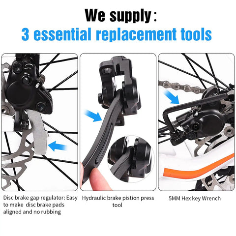 Installation tools for 25 Pairs Copper Semi-Metallic Mountain Bike Disc Brake Pads For Hydraulic Brakes, quiet, wear-resistant.