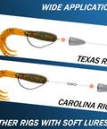 Bullet Fishing Sinkers 30 Pack Lead Weights For Worms And Bass Lures Smooth Polished Surface For Faster Sinking Ideal For Freshwater Texas Rig Carolina Rig Punch Shot Three Sixteenth Ounce shown with Texas and Carolina rigs.