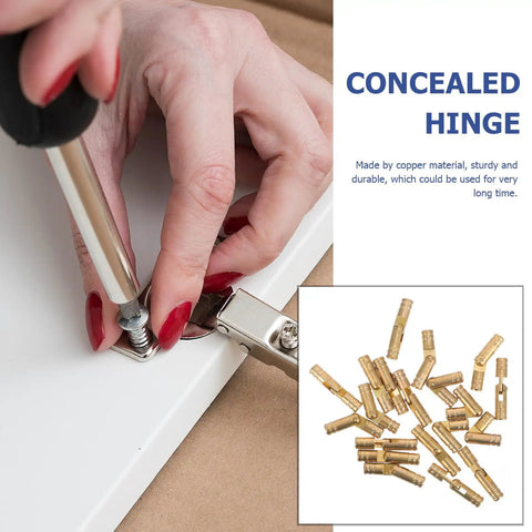 Installing Copper Hidden Hinges for Jewelry Boxes and Gift Cases 20 Pack Small Concealed Hinges with Retro Style