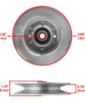 Top Grip Replacement Idler Pulley For Cub Cadet GT2050 GT2100 GT2148 GTX2000 GTX2100 GTX2154 Mod C8L 40258 detailed dimensions shown.