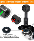 Top Shelf Ball Gouge Attachment For Angle Grinder With 5/8 11 Thread Shank For Wood Carving Shaping Contouring Easy Bolt On visible on tool spindle