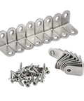16 Pack L Bracket Set 30x30mm Corner Braces Stainless Steel Right Angle Shelf Supports With Screws For Wood And Metal DIY Projects
