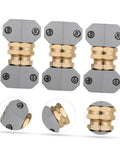 Top Tier Garden Hose Repair Connector Kit With Quick Disconnect Male Female Fittings For Easy Outdoor Setup And Leak Free High Pressure Water Flow, gray plastic and brass