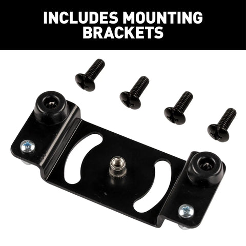 Mounting brackets for Detachable Electric RV Awning Patio Heater With Built In Timer Powder Coated Steel UL Certified IP35 Weather Rated.