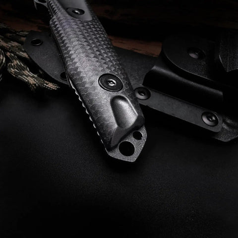 Close-up of Edc Fixed Blade Knife With Anti Slip Textured Handle And 60 Degree Sharp Blade For Outdoor Camping And Daily Cutting Tasks