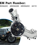Heavy Duty Engine Water Pump With Precision Seal Gasket Replacement For 2020 2023 Jeep Wrangler Jl Jlu close-up view.