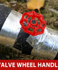Red Metal Valve Handwheel Replacement Set 5 Pcs For Gate Valves And Faucet Handles 6x6 cm Shutoff Wheel Kit For Outdoor