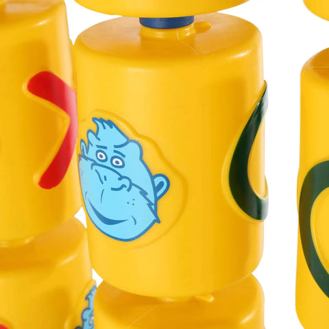 Close-up of Tic Tac Toe Spinner Activity Panel For Swing Sets, Durable UV Protected Plastic, Yellow, Fun Outdoor Game