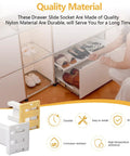 Built Tough Two Pack Drawer Slide Sockets And Track Back Plates, C Shape Mount For One Inch Cabinet And RV Drawer Rails, Durable Nylon Brackets With Six Screws for smooth glide in use.