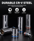Forty Seven Piece One Quarter Inch Drive Socket Set With Deep And Shallow Sockets Beefy SAE 5/32 To 9/16 And Metric 4 To 15mm CR-V Steel shown