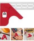 Handy Edge Ruler Protractor For Woodworking And Metalworking, High Precision Angle Measurement Tool in red and silver clasp