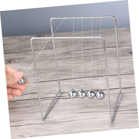 Newton Pendulum Desk Toy For Home Office Decor Square Iron Balance Gadget That Makes Physics Fun Hands On Learning Tool