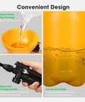 1.35 Gallon Pump Pressure Sprayer With Adjustable Shoulder Strap And Nozzle Safe Valve Rugged HDPE Build, funnel top opening