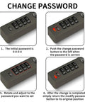 Step-by-step guide to change password on 23.6 Inch Steel Cable Lock With Protective PVC Coating, Tough Combination Lock