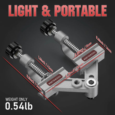 10 To 180 Degree Adjustable Tube Clamp With Swing Jaw Aluminum Alloy Right Angle Corner Clamp For Welding Woodworking DIY Projects And Cabinet Making Today - lightweight and portable design.
