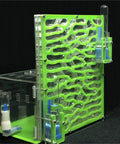 Giant Acrylic Ant Farm Habitat With 19.5 By 15 By 22 Cm Wide Viewing Area, Six Layer Nest, Moisture Tower, Dual Expansion Ports, Great For STEM Learning And Watching Live Ants, Green acrylic ant farm with moisture tower