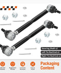Two Piece Golf Cart Steering Tie Rod End And Shaft Kit For TXT Medalist Marathon 1994 2001 Fits Gas And Electric Carts, x2 shafts and tie rod ends