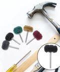 100 Pcs 1.8 Inch Double Layer Abrasive Buffing Wheels Kit For Rotary Tools with hammer and screwdriver, 120 to 600 Grit