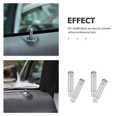 Rock Solid Metal Interior Door Lock Knobs Kit For Any Car Upgrade With Stronger Locking Power, Easy DIY Install And Super Durable Design To Spice Up Your Ride Fast, silver car door pin