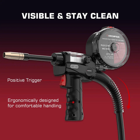 Heavy Duty 150 Amp Spool Gun For Aluminum Welding Smooth As Silk Wire Feed Euro Connector Ten Foot Cable Solid Build For MIG Machines Visual Sightline Cover No Sweat Operation Top Shelf Quality
