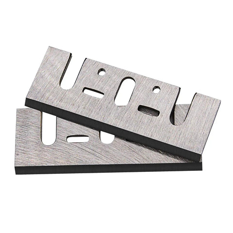 Premium Replacement Carbide Planer Blades Compatible With Most Handheld Power Planers Hella Sharp And Built To Last Smooth Cuts Every Time Upgrade Your Woodworking Game 2 Piece Set with detailed design and precision cuts.