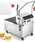 VEVOR Commercial Mobile Fryer Filter Truck Cart 55 Liter Oil Filtration System with stainless steel design and oil bowls