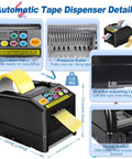 Automatic Tape Dispenser And Ribbon Cutter With Smart Sensor And Memory Function 999mm Cut Length And 6 To 60mm Width